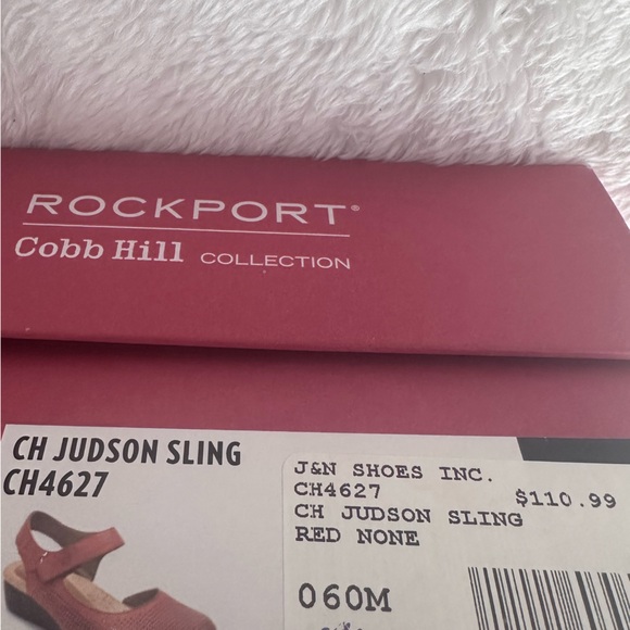 Cobb Hill by Rockport Judson Perforated Slingback Wedge Color Red size 6m - Picture 9 of 9